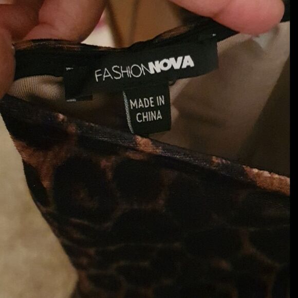 Fashion Nova Velvet Leopard Print Mini Dress sz S - Picture 7 of 7
